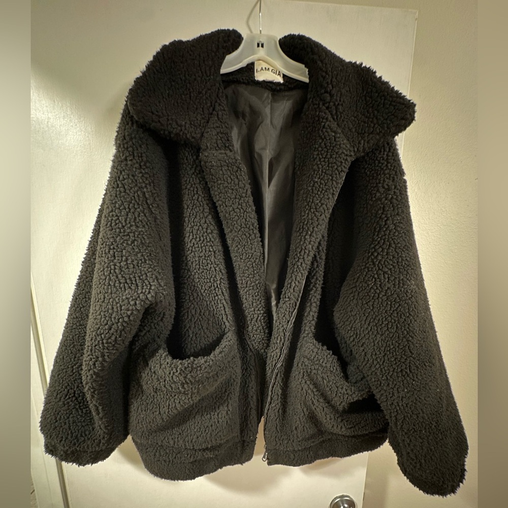 I.AM.GIA Cozy Black Teddy Jacket